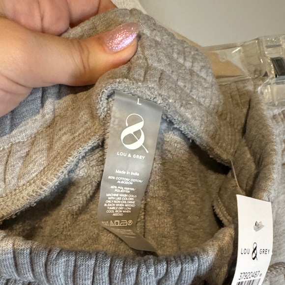 Lou & Grey Light Gray Jogger Pants - Picture 3 of 5